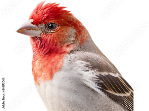 Red-headed Finch Gaze, Transparent Beauty © Emojibb.Family