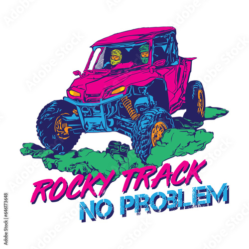 Buggy Extreme Adventure Trip Race Sport vector illustration, good for team  and racing club logo also t shirt design