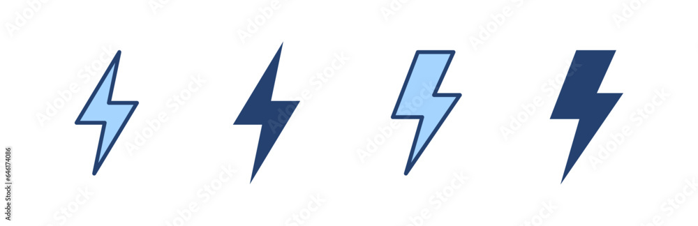Lightning icon vector. electric sign and symbol. power icon. energy sign Lightning icon vector. electric sign and symbol. power icon. energy sign