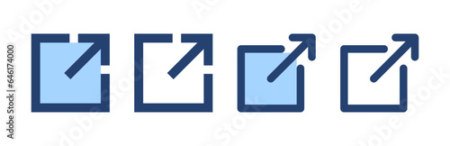 External link icon vector. link sign and symbol. hyperlink symbol
