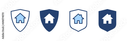 house insurance icon vector. house protection sign and symbol