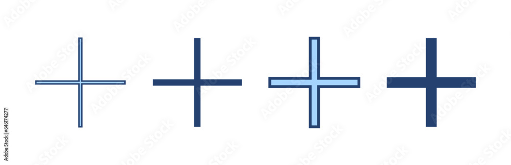 Obraz premium Plus icon vector. Add plus sign and symbol