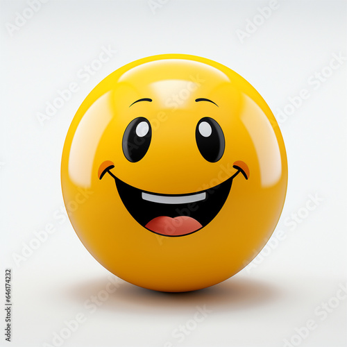 Emoji smile em 3D criado por Ia