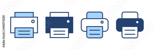 Print icon vector. printer sign and symbol