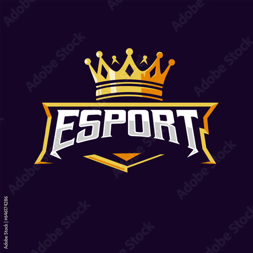 King esport gaming logo design illustration vector