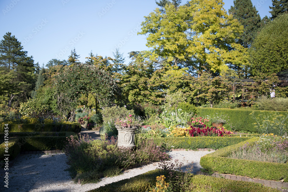 Beautiful view of the VanDusen Botanical Garden in Vancouver, Canada