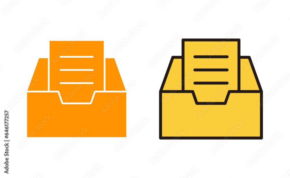 Archive folders icon set for web and mobile app. Document vector icon. Archive storage icon. Archive folders icon set for web and mobile app. Document vector icon. Archive storage icon.