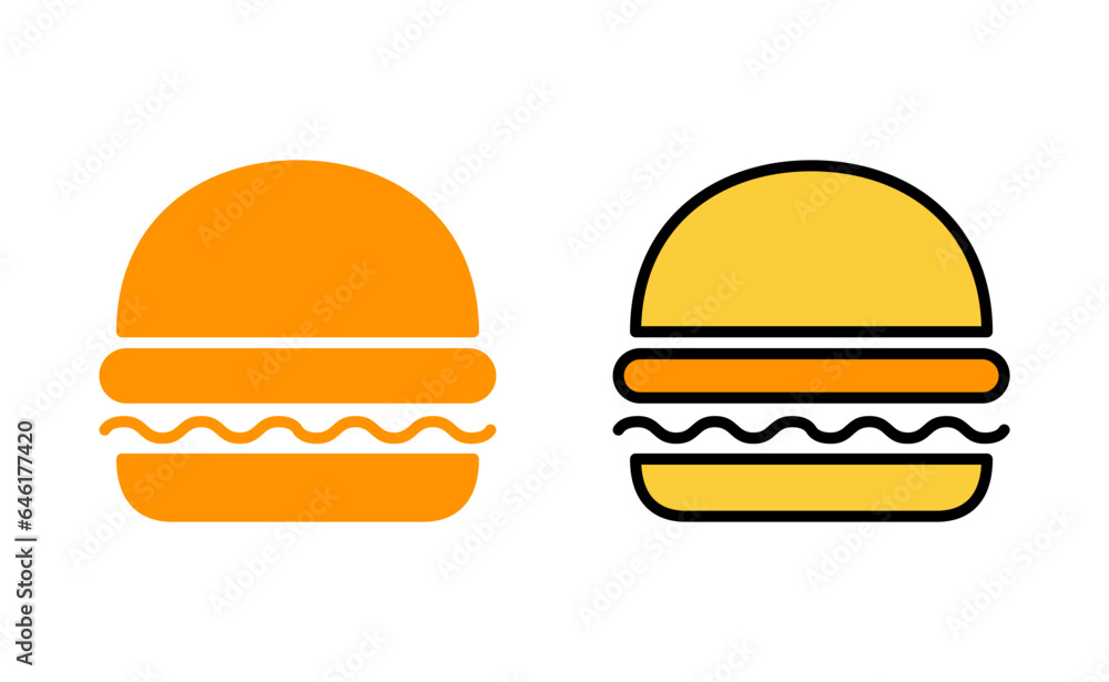 Fototapeta premium Burger icon set for web and mobile app. burger sign and symbol. hamburger