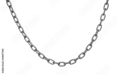 One common metal chain isolated on white