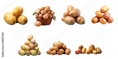 Png Set transparent background showcases isolated Belana potato variety