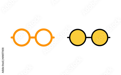 Glasses icon set for web and mobile app. Glasses sign and symbol