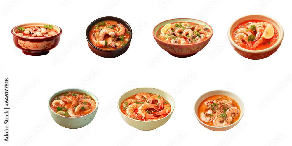 Png Set Spicy seafood dipping sauce for Japanese hot pot in a bowl on a transparent background Png Set Spicy seafood dipping sauce for Japanese hot pot in a bowl on a transparent background