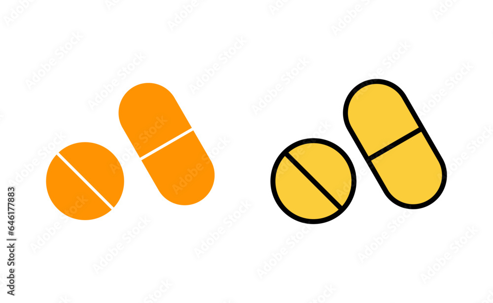 Pills icon set for web and mobile app. capsule icon. Drug sign and symbol Pills icon set for web and mobile app. capsule icon. Drug sign and symbol