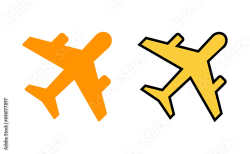 Plane icon set for web and mobile app. Airplane sign and symbol. Flight transport symbol. Travel sign. aeroplane