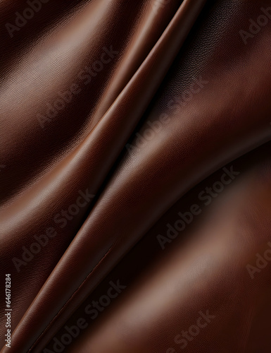 Brown background with leather fabric texture curves