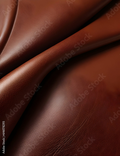 Brown background with leather fabric texture curves