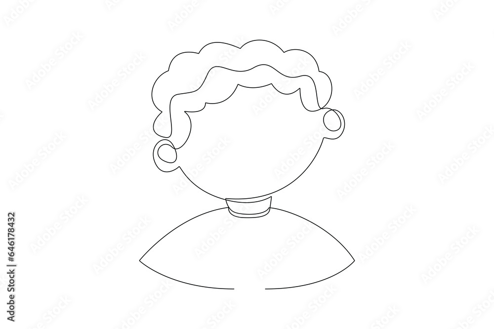 Continuous one line drawing People avatars with people's faces concept. Doodle vector illustration. Continuous one line drawing People avatars with people's faces concept. Doodle vector illustration.