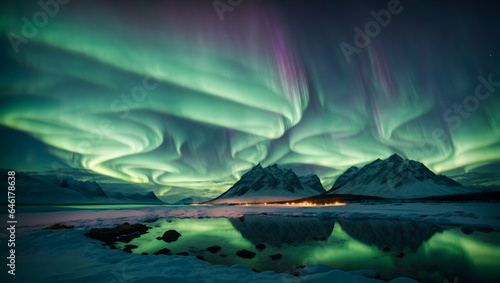 Northern lights, full screen