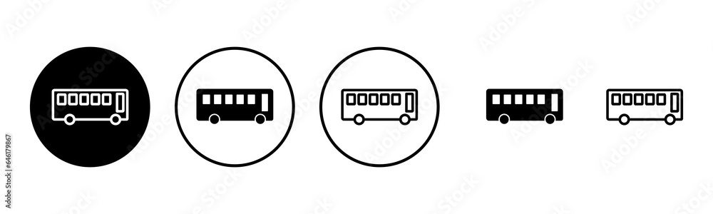 Bus icon set illustration. bus sign and symbol. transport symbol Bus icon set illustration. bus sign and symbol. transport symbol