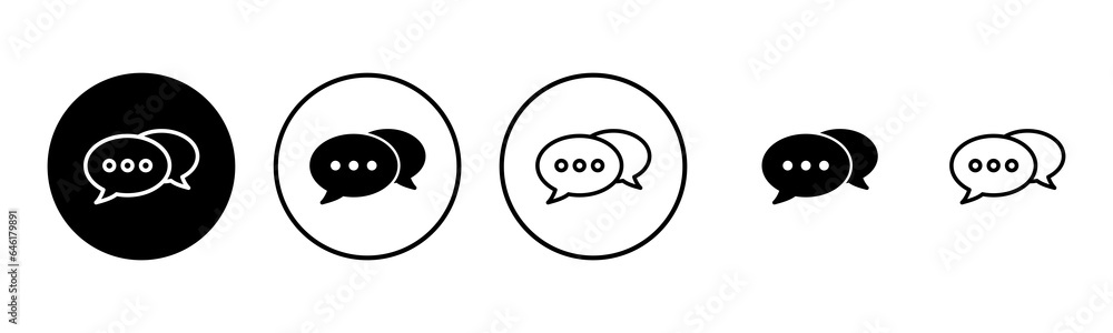 Chat icon set illustration. speech bubble sign and symbol. comment icon. message Chat icon set illustration. speech bubble sign and symbol. comment icon. message