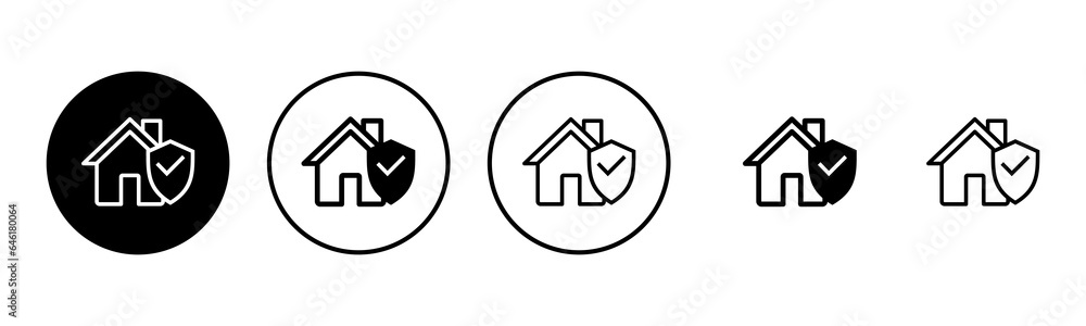 home insurance icon set illustration. home protection sign and symbol home insurance icon set illustration. home protection sign and symbol