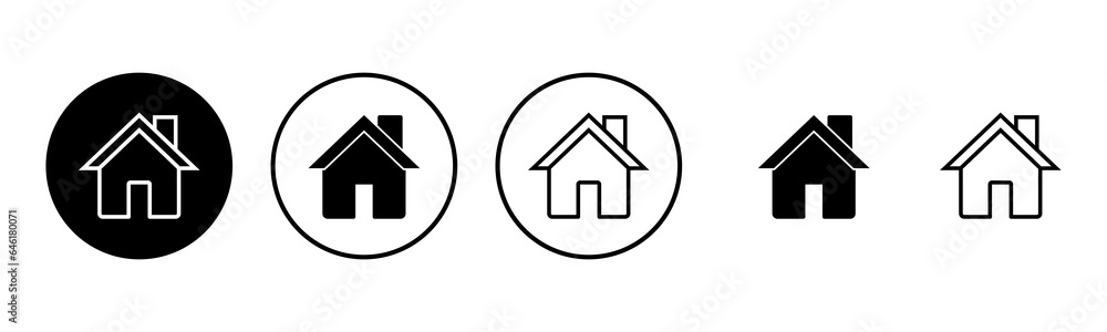 Home icon set illustration. House sign and symbol Home icon set illustration. House sign and symbol