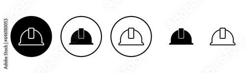 Helmet icon set illustration. Motorcycle helmet sign and symbol. Construction helmet icon. Safety helmet