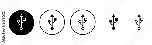 Usb icon set illustration. Flash disk sign and symbol. flash drive sign.