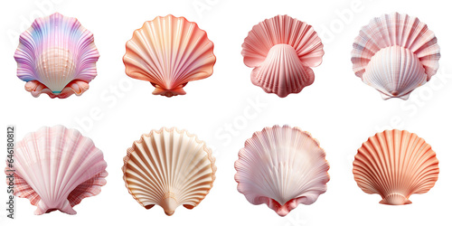 Png Set Scallop shell on a transparent background
