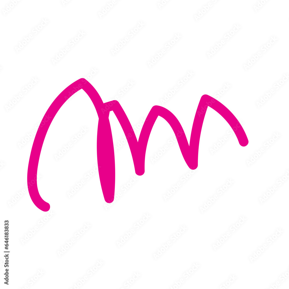 Pink Squiggles Lines Vectors 