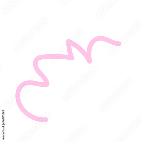Pink Squiggles Lines Vectors 