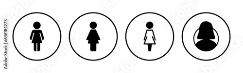 Female icon vector. toilet icon. restroom sign. gender