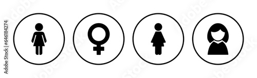 Female icon vector. toilet icon. restroom sign. gender