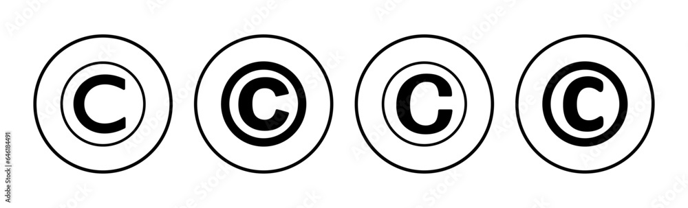 Copyright icon vector. copyright symbol Copyright icon vector. copyright symbol