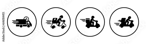 Delivery icon vector. Shipping fast delivery icon