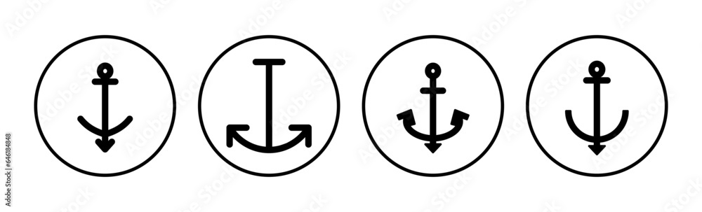 Anchor icon vector. Anchor sign. marine symbol Anchor icon vector. Anchor sign. marine symbol