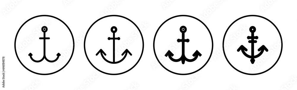 Anchor icon vector. Anchor sign. marine symbol Anchor icon vector. Anchor sign. marine symbol