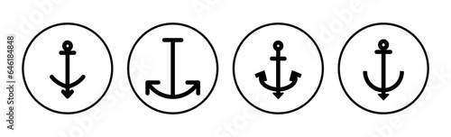 Anchor icon vector. Anchor sign. marine symbol