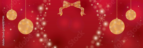 クリスマスリースの赤い背景テンプレート