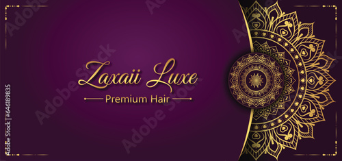 Vintage luxury golden mandala arabesque islamic pattern for ramadan wedding invitation