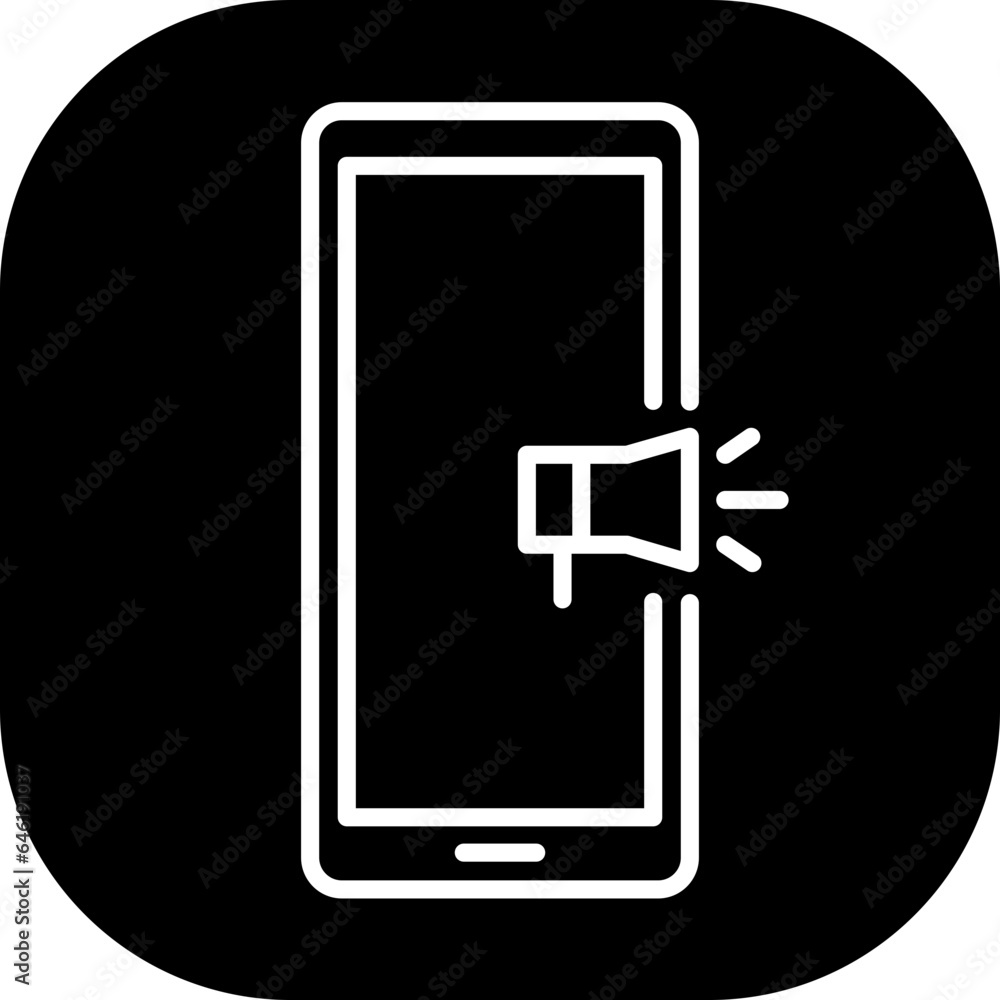 Mobile advertisement digital marketing icon with black filled line outline style. mobile, marketing, media, advertising, business, internet, communication. Vector Illustration Mobile advertisement digital marketing icon with black filled line outline style. mobile, marketing, media, advertising, business, internet, communication. Vector Illustration