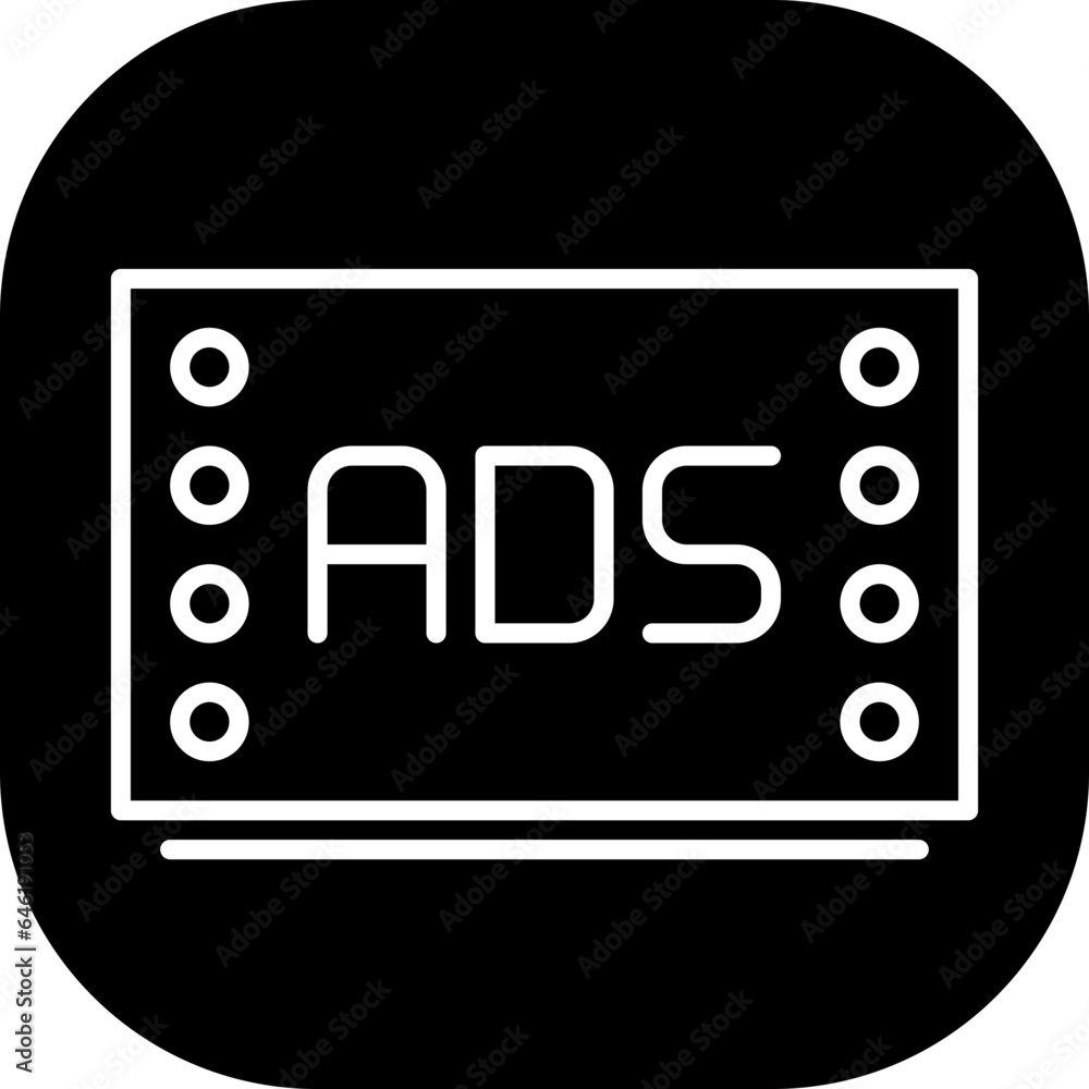 Billboard digital marketing icon with black filled line outline style. billboard, advertising, sign, promotion, banner, marketing, design. Vector Illustration Billboard digital marketing icon with black filled line outline style. billboard, advertising, sign, promotion, banner, marketing, design. Vector Illustration