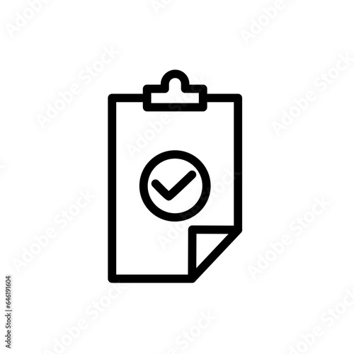 Check digital marketing icon with black outline style. check, tick, symbol, correct, sign, check mark, mark. Vector Illustration