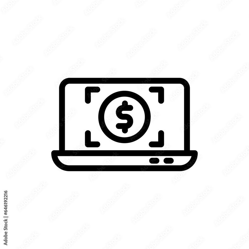 Monetization digital marketing icon with black outline style. monetization, business, technology, content, web, marketing, website. Vector Illustration Monetization digital marketing icon with black outline style. monetization, business, technology, content, web, marketing, website. Vector Illustration