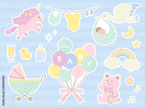 simple illustration celebrate new born baby