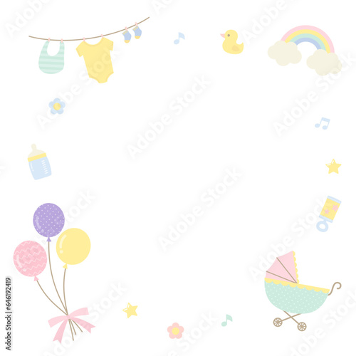 simple frame celebrate new born baby