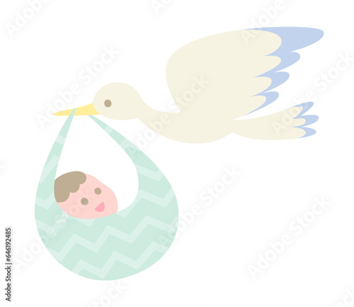 simple illustration baby is coming