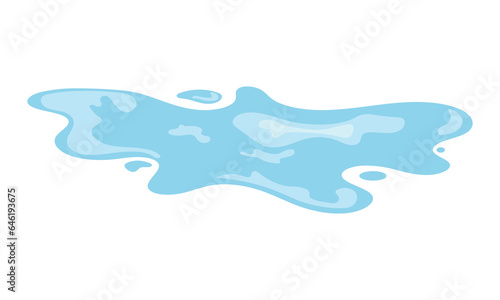 Water spill or puddle vector illustration on white background