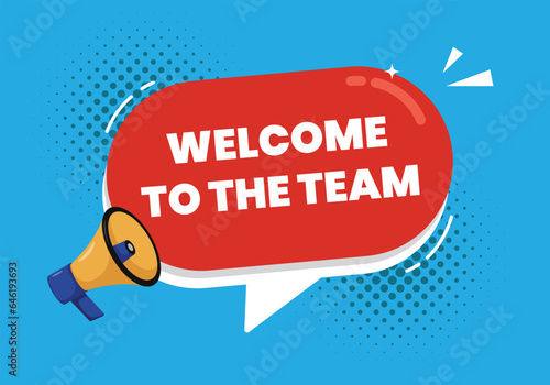 Welcome to the team announcement vector illustration