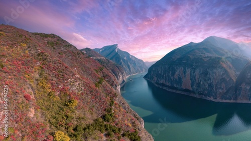 The Yangtze river three gorges scenery - qutang gorge KuiMen in the nature reserves